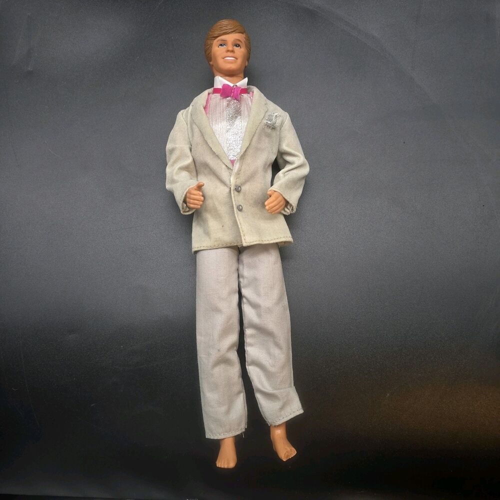 Vintage Barbie Dream Glow Ken Man Doll 1983 Outfit Superstar Era *FLAWED*